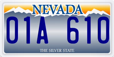 NV license plate 01A610