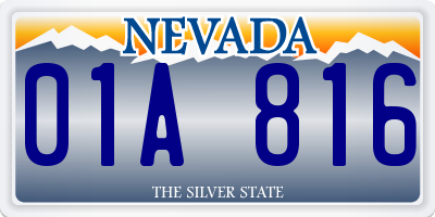 NV license plate 01A816
