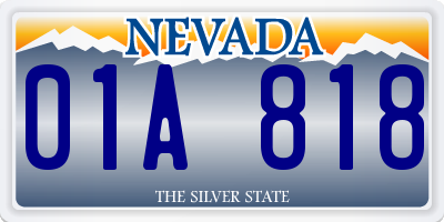 NV license plate 01A818