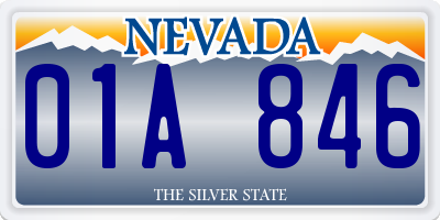 NV license plate 01A846