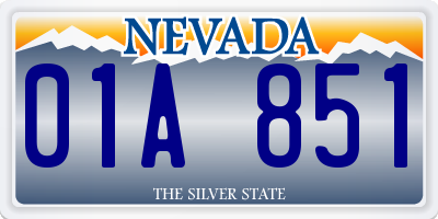 NV license plate 01A851