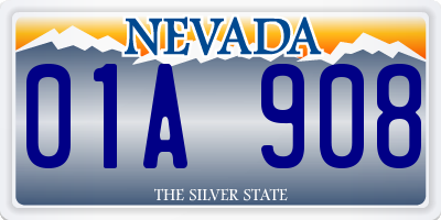 NV license plate 01A908