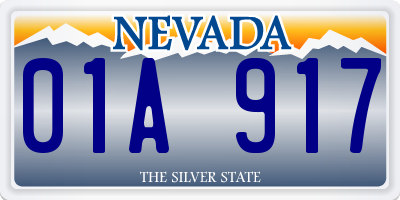 NV license plate 01A917