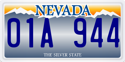 NV license plate 01A944