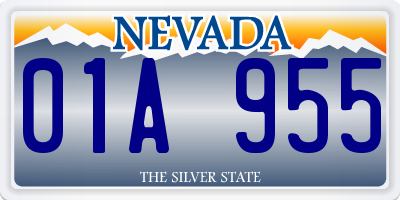 NV license plate 01A955
