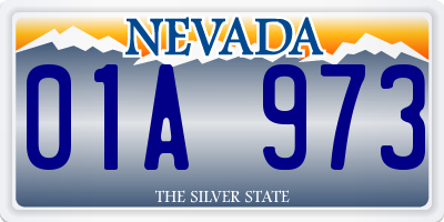 NV license plate 01A973