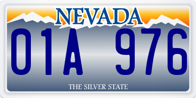 NV license plate 01A976