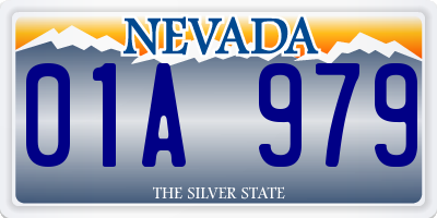 NV license plate 01A979