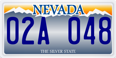 NV license plate 02A048