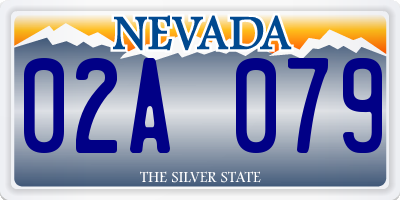 NV license plate 02A079