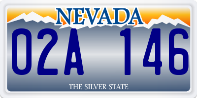 NV license plate 02A146