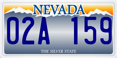 NV license plate 02A159