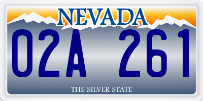 NV license plate 02A261