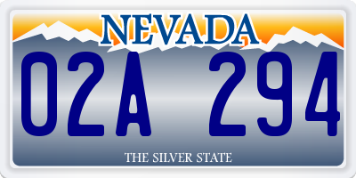 NV license plate 02A294