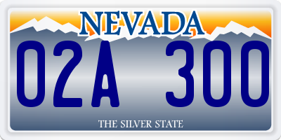 NV license plate 02A300