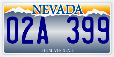 NV license plate 02A399