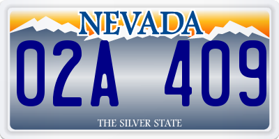 NV license plate 02A409