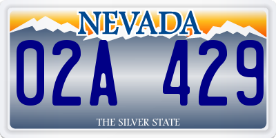 NV license plate 02A429