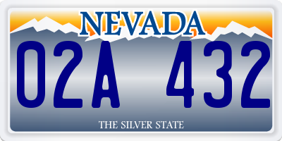 NV license plate 02A432