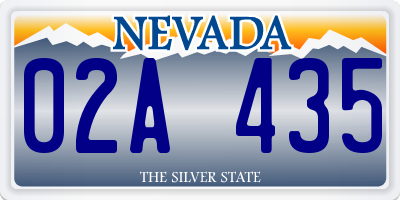 NV license plate 02A435
