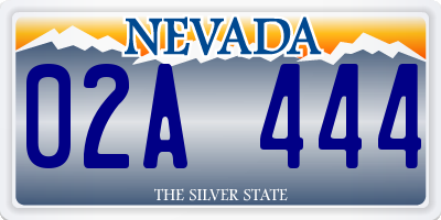 NV license plate 02A444