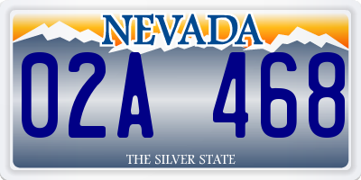 NV license plate 02A468