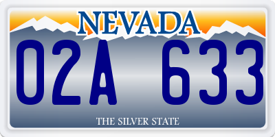 NV license plate 02A633