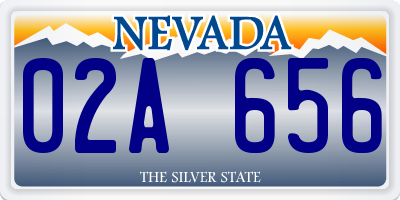 NV license plate 02A656