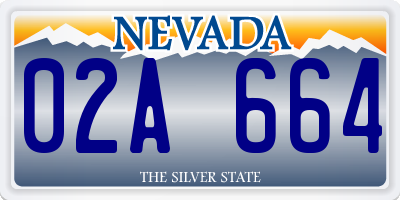 NV license plate 02A664