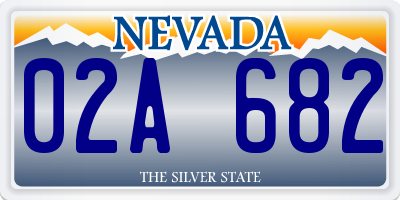 NV license plate 02A682