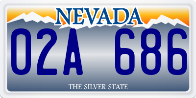 NV license plate 02A686