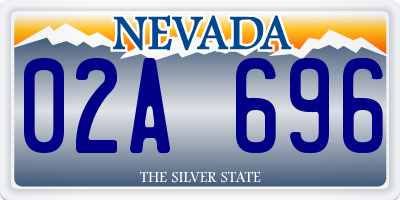 NV license plate 02A696