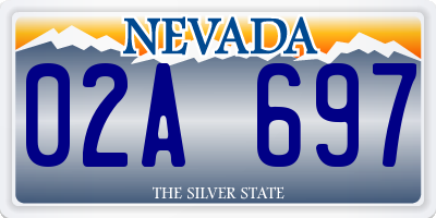 NV license plate 02A697