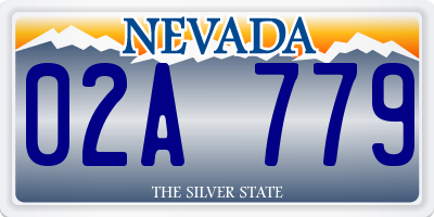 NV license plate 02A779