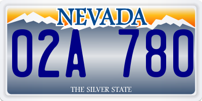 NV license plate 02A780
