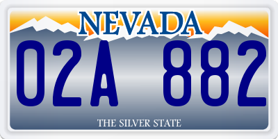 NV license plate 02A882