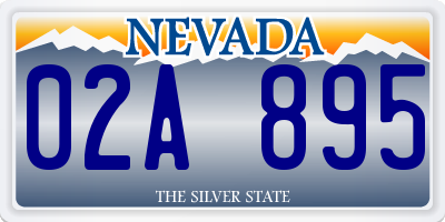 NV license plate 02A895