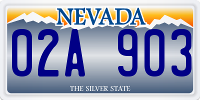 NV license plate 02A903