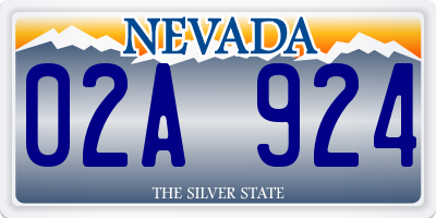 NV license plate 02A924