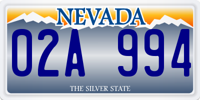NV license plate 02A994