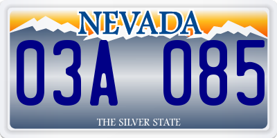 NV license plate 03A085
