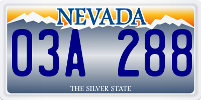 NV license plate 03A288