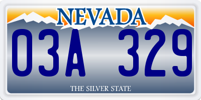 NV license plate 03A329