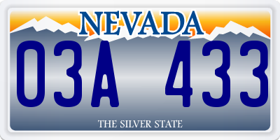NV license plate 03A433