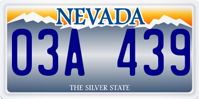 NV license plate 03A439