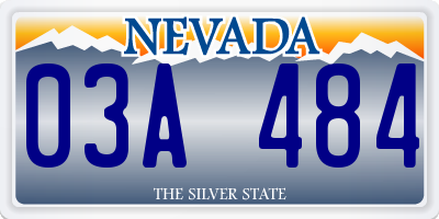 NV license plate 03A484