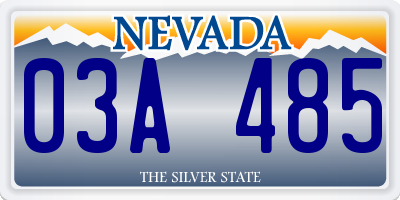 NV license plate 03A485