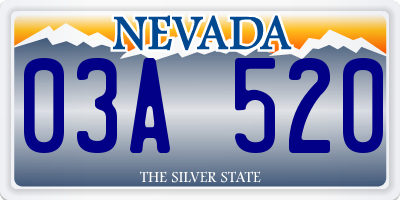 NV license plate 03A520