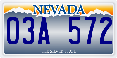 NV license plate 03A572