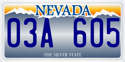 NV license plate 03A605